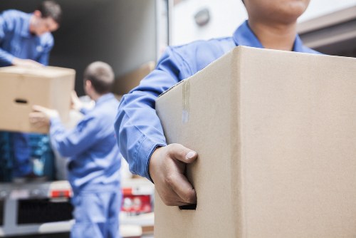 Student removals in Soho with moving boxes and a van