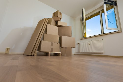 Professional removal van service handling furniture in Soho