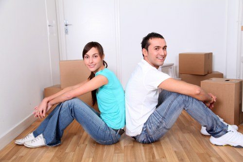 Loading a commercial vehicle for a Soho office relocation