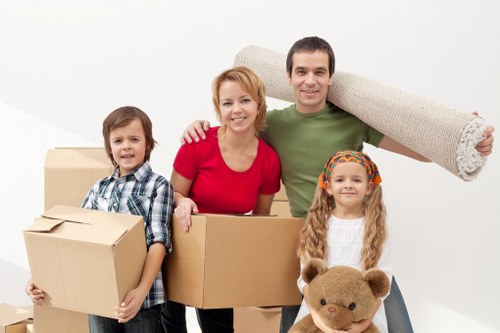 Packed moving truck prepared for a Soho relocation