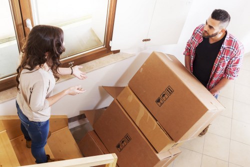 Reusable office furniture prepared for charity donation