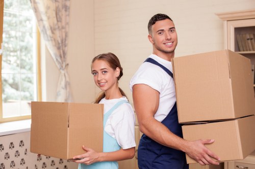 Packed household items ready for a Soho move